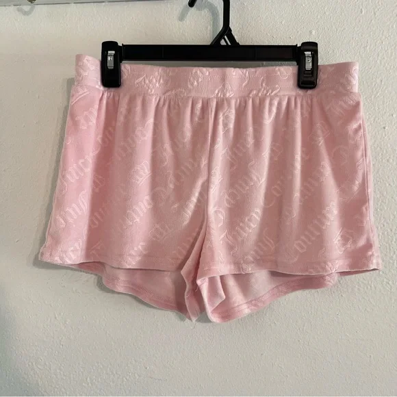 Juicy Couture Pink 2-Piece Tank & Shorts Pajama Set Size L "BLING JUICY" - Picture 4 of 6